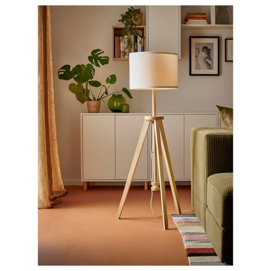 Floor lamp, ash/white