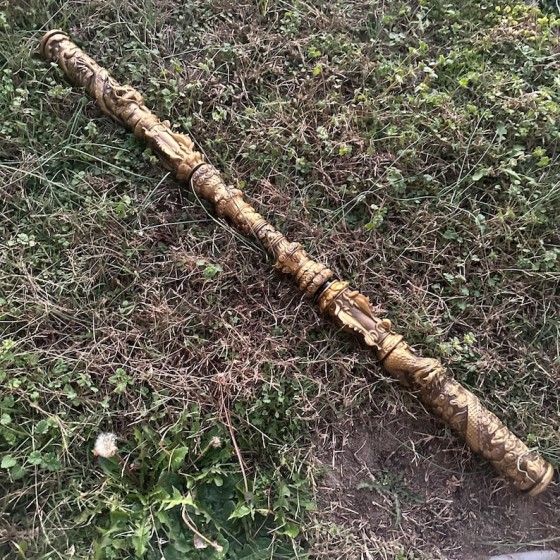 Ruyi Jingu Bang Black Myth Wukong Spear Staff Retractable 40in-65 in Cosplay Spear Metal