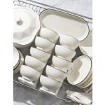 High-quality and stylish tableware set, simple bowl, plate, and chopstick combination, new 2026 ceramic tableware set for housewarming.