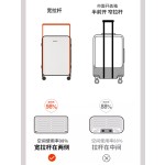 Branded luggage, travel case, aluminum frame, 2026 trolley case, 24-inch for women, men, and students, 26-inch durable combination lock, 28-inch leather suitcase.